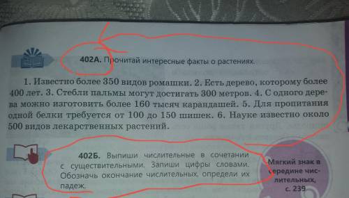 Задание 1. Выполните упр. 402А, 402Б стр. 157 Нужно выписать числительные с существительными, запиши