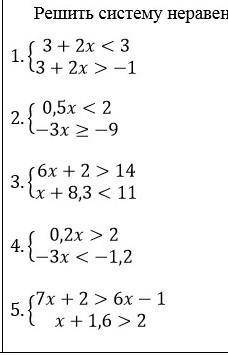 Решить систему неравенств:О​