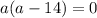 a(a - 14) = 0