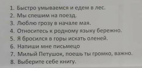 Выписывайте только односоставные определённо-личные предложения.