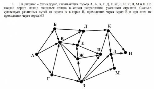 Решите с рисунком и отмеченными путями