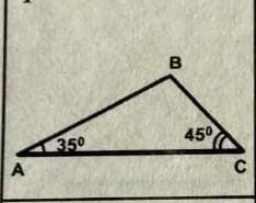 Найдите неизвестные углы треугольника АВС, угол А 35°, С 45°заранее