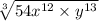 \sqrt[3]{54 {x}^{12} \times {y}^{13} }