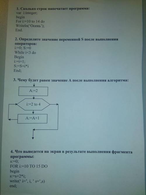 Задание по информатике на фото очень