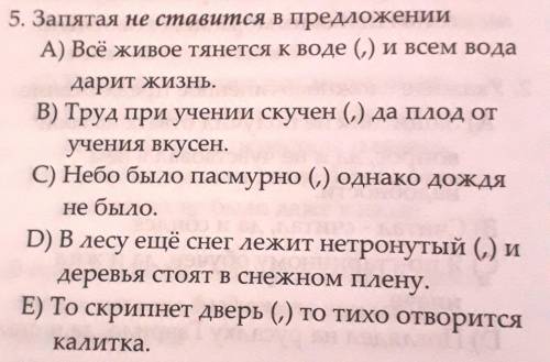 (Очень легко!) В каком предложении не ставится запятая?