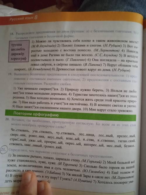 Сделайте упр 18,19 мне надо сделать домашку. Pli