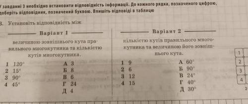 Установіть відповідність !Варінт 2!​