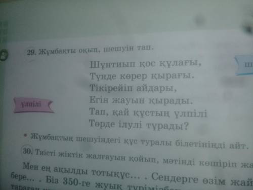 29 задание 29 жаттыгу комектеснш