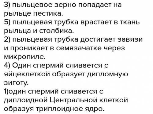 Почему у растений оплодотворение назвается двойным? Обоснуйте ваш ответ, используя нижеприведенные о