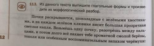 Из данного текста выпишите глагольные формы и произведите их морфологический разбор