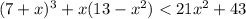 (7+x)^{3} +x(13-x^2)