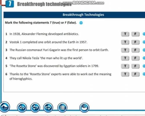 Mark the following statements T (true) or F (false).​