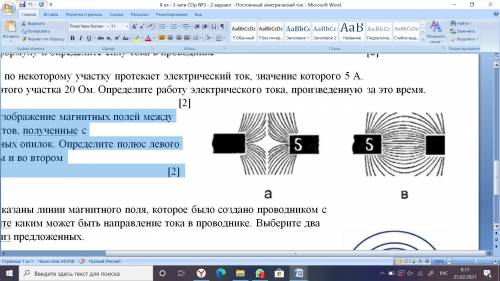 рисунок на фото 6. Рассмотрите изображение магнитных полей между полюсами магнитов, полученные с жел