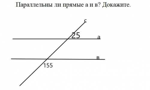 Параллельны ли прямые a и в? Докажите.