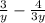 \frac{3}{y} - \frac{4}{3y}