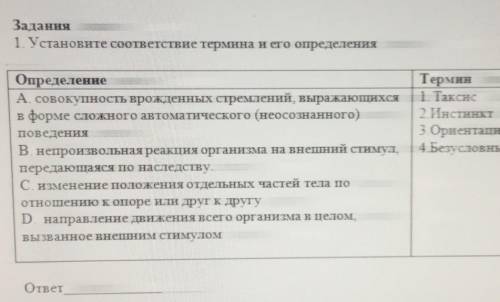 Определение А. совокупность врожденных стремлений, выражающихсяв форме сложного автоматического (нео