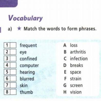 Match the words to form phases