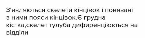 розгляньте скелет жаби. знайдіть скелет голови, скелет тулуба. парні кінцівки та їхні пояси. які гол