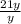 \frac{21y}{y}