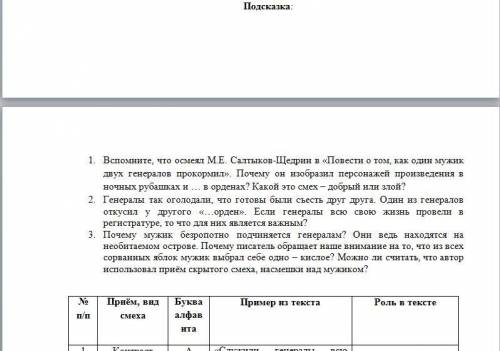 В сказке «Повесть о том, как один мужик двух генералов прокормил» используются различные сатирически