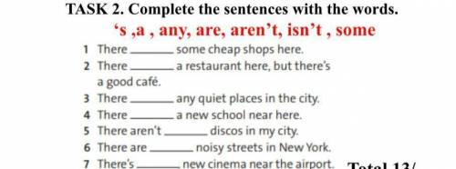 Complete the sentences with the words.