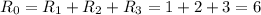 R_0 = R_1 + R_2 + R_3 = 1+2+3 = 6