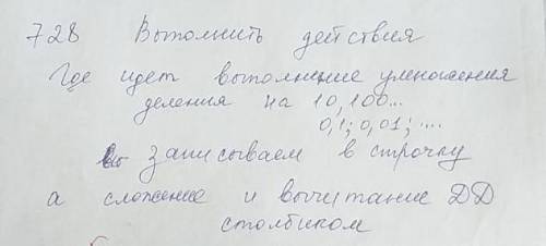 728. Выполните действия: 1) (0,38 : 0,1 - 295 : 100 + 0,00 164 · 10 000) - 0,1 + 7,5 - 0,01;2) 0,84