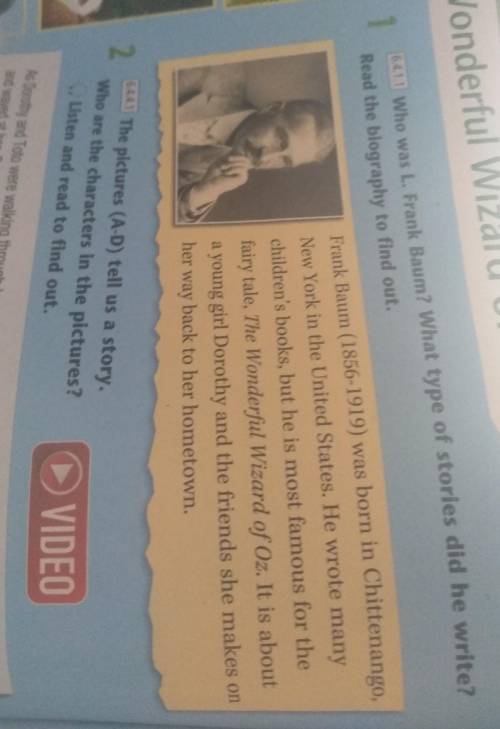 Who was L. Frank Baum? What type of stories did he write Read the biography to find out​