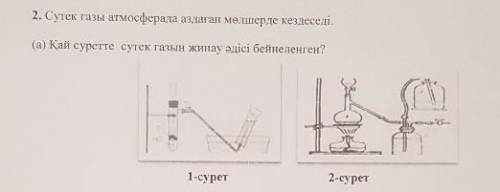 Қай суретте сутек газын жинау əдісі бейнеленген? ответ быстро