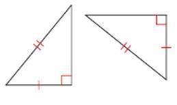 Укажите признак равенства треугольников, изображенных на рисунке