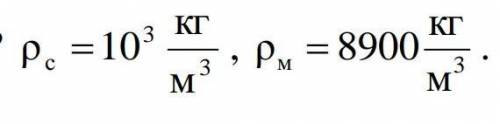 5. Вес полого медного шара в воздухе Р1=17,8Н а вес в водеР2=14,2Н, каков объем полости внутри шара?