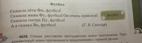 462Б. Спиши, расставляя пропущенные знаки препинания. Прокомментируй знаки препинания в предложениях