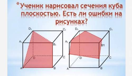 Какие из данных сечений верны, а какие нет и почему? ответ обоснуйте.