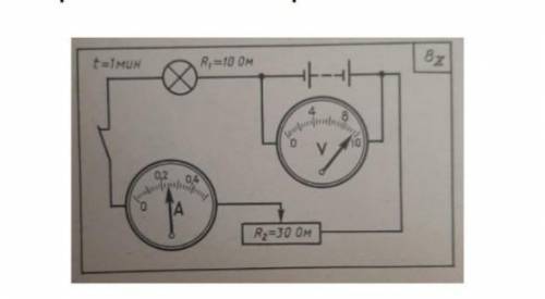 1. Определите цену деления шкалы амперметра. 2. Определите верхний предел измерения силы тока.[1]3.