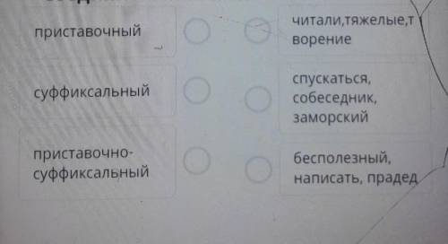 Каким образованы данныеслова?Соедини Их линиями.​