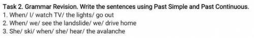 Grammar Revision. Write the sentences using past simple and past continuous​