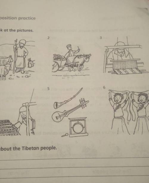 Look at the pictures write about the Tibetan people​