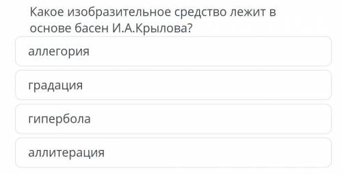 Какое изобразительное средство лежит в основе басен И.А.Крылова​