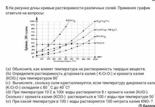 На рисунке даны кривые растворимости различных солей э. применяя график ответьте на вопросы: 1) объя