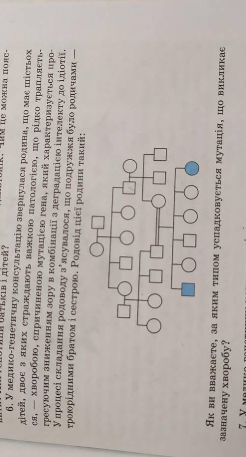 ів.Бажано обгрунтувати. У медико-генетичну консультацію звернулася родина, що має шістьох дітей, дво