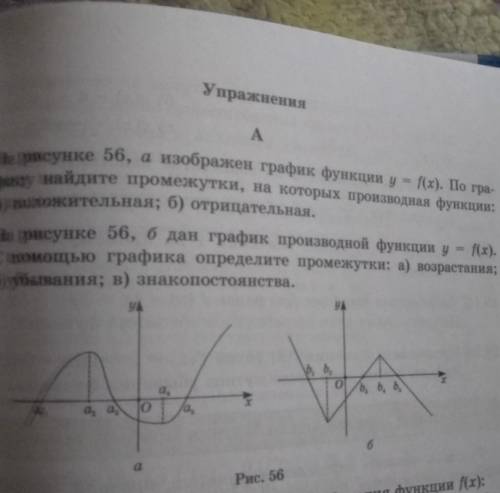 На рисунке 56 , a изображён график функции​