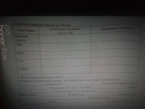 Лабораторна дослідження номер 3 7-Б Тема Особливості покривів тіла тварин