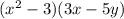 (x^{2}-3)(3x-5y)