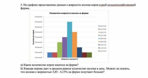 b) каждая корова дает в среднем равное количество молока в день. Можно ли сказать что молока жирност