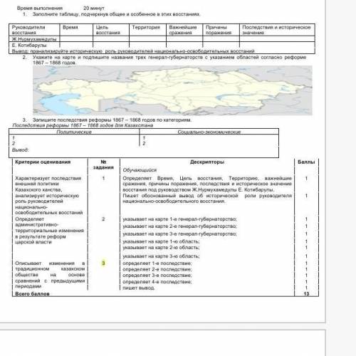 Сор по изтории Казахстану 7 класса 3четверть там 50 б​