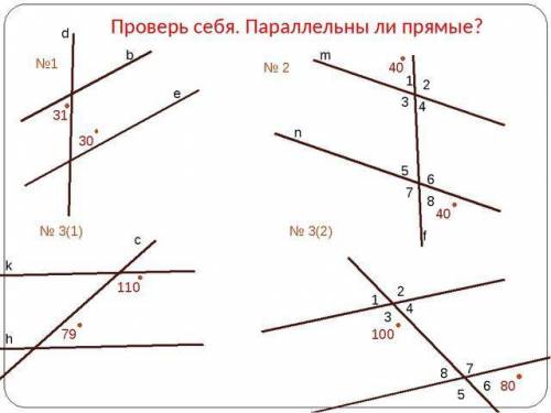 Параллельны ли прямые? (см.рисунок)