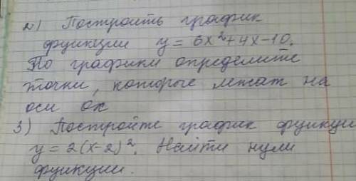 Пастроить график функции y=6x²+4x-10 по графику определите точки, которые лежат на оси OX можно пись