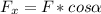 F_{x}=F_{}*cos\alpha