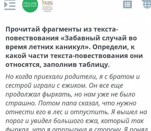 прочитай фрагмент из текста повествование забавный случай во время летних каникул Определи какой час