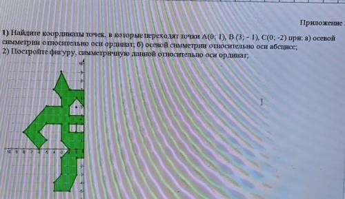 Прилож 1) Найдите координаты точек, в которые переходят точки А(0; 1), В (3; - 1), C(0; -2) при: а)